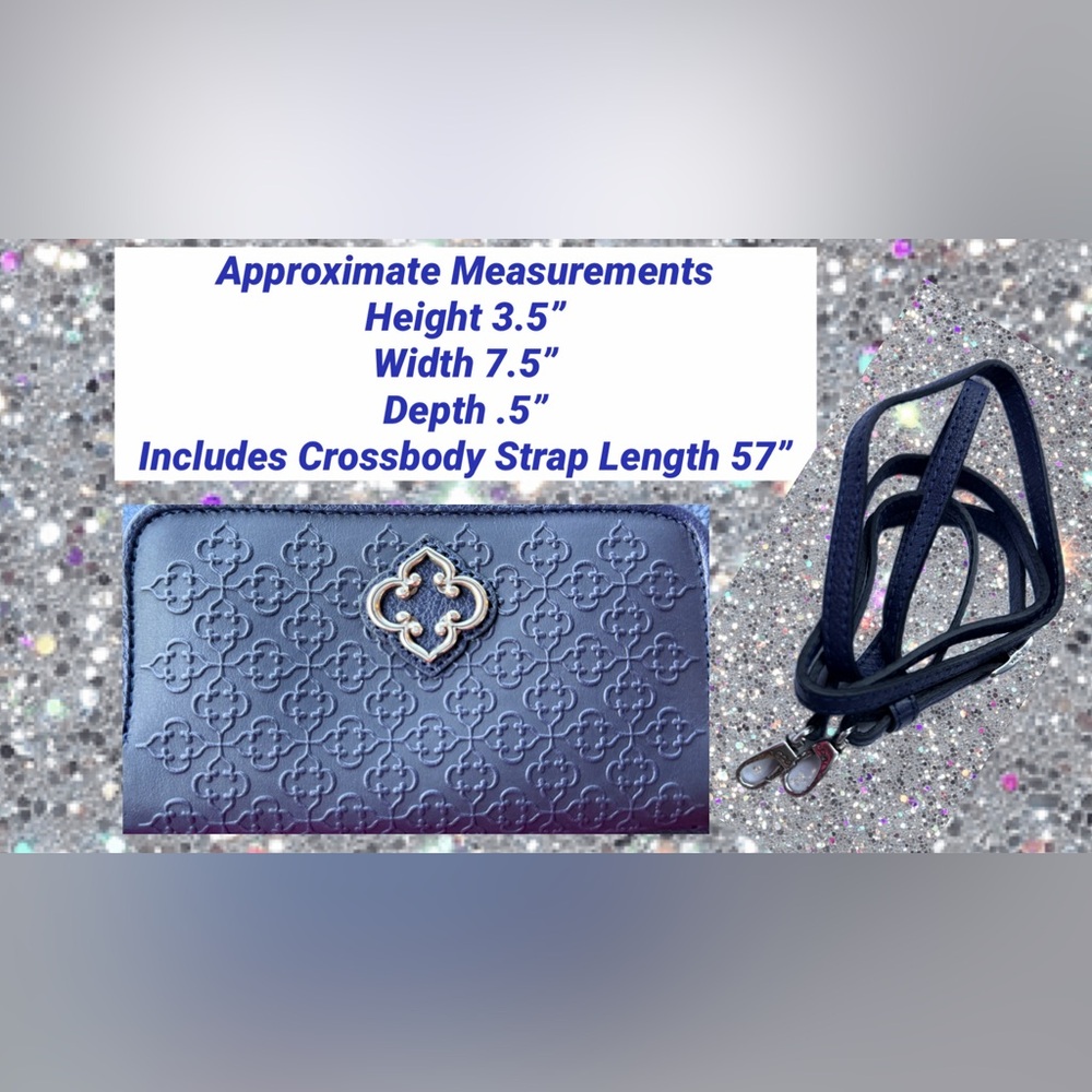 Brighton DOVIMA Like New Leather Bag, Crossbody Wallet, Orig Dust Bag, & Box - Picture 11 of 16